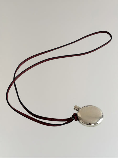 HERMÈS MARGIELA SS2003 SILVER PERFUME BOTTLE NECKLACE