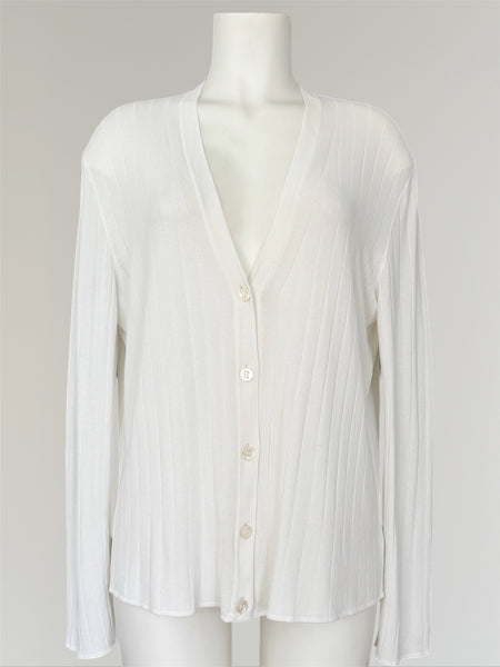 HERMÈS BY MARGIELA LIGHTWEIGHT VISCOSE KNIT CARDIGAN