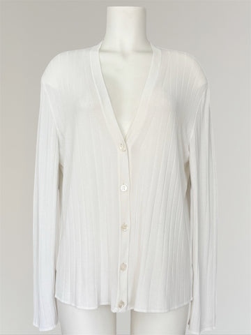 HERMÈS BY MARGIELA LIGHTWEIGHT VISCOSE KNIT CARDIGAN