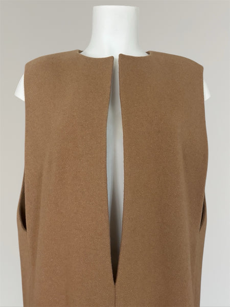 HERMÈS BY MARGIELA AW2000 CAMEL HAIR VAREUSE DRESS