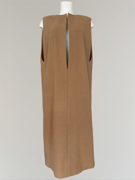 HERMÈS BY MARGIELA AW2000 CAMEL HAIR VAREUSE DRESS