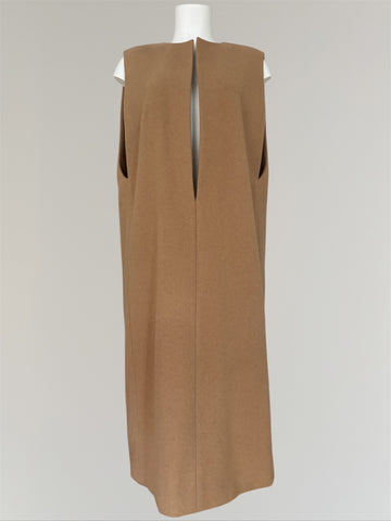 HERMÈS BY MARGIELA AW2000 CAMEL HAIR VAREUSE DRESS