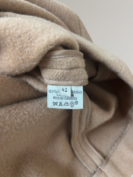 HERMÈS BY MARGIELA AW2000 CAMEL HAIR VAREUSE DRESS