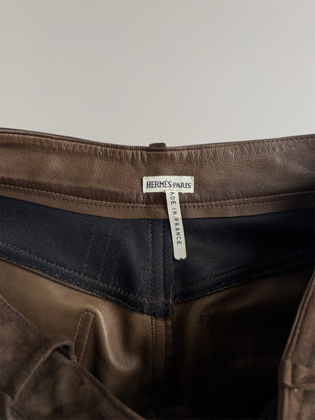 HERMÈS BY MARGIELA SUEDE TROUSER
