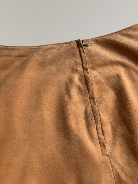 HERMÈS BY MARGIELA AW2003 SUEDE MIDI SKIRT
