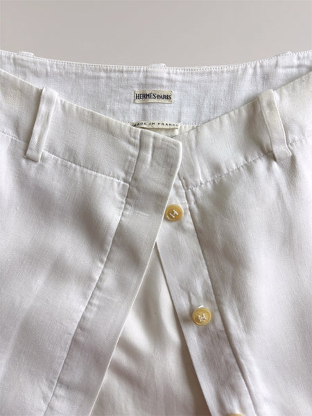 HERMÈS BY MARGIELA SS2002 LINEN SKIRT