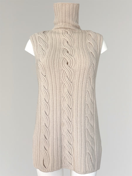 HERMÈS BY MARGIELA AW2000 SLEEVELESS CASHMERE CABLE KNIT