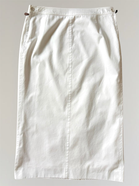 HERMÈS BY MARGIELA SS1999 COTTON LONG SKIRT