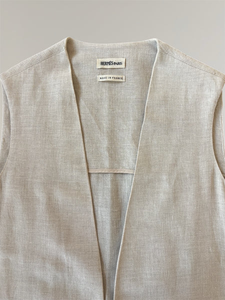 HERMÈS BY MARGIELA SS2001 LINEN VEST