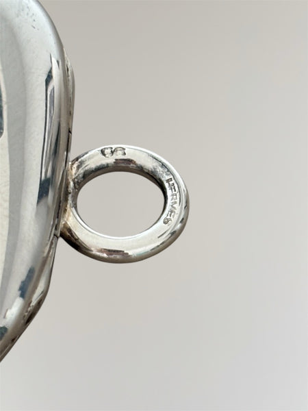 HERMÈS SILVER PILL BOX PENDANT NECKLACE