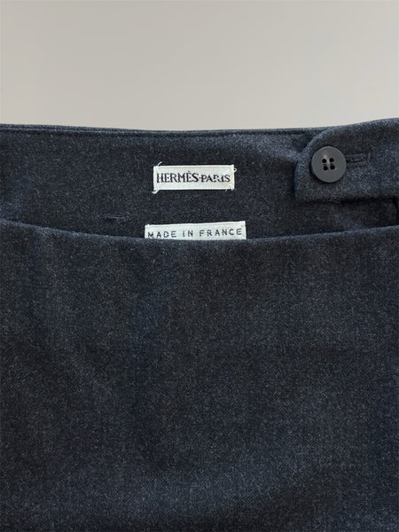HERMÈS BY MARGIELA AW2000 WOOL MIDI SKIRT