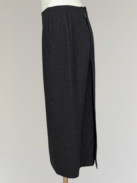 HERMÈS BY MARGIELA AW2000 WOOL MIDI SKIRT