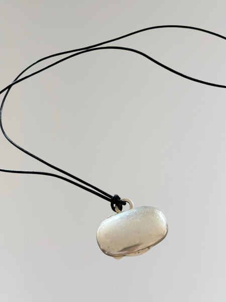 HERMÈS SILVER PILL BOX PENDANT NECKLACE