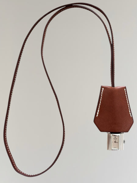 HERMÈS BY MARGIELA AW2002 STERLING SILVER KELLY CLOCHETTE WATCH