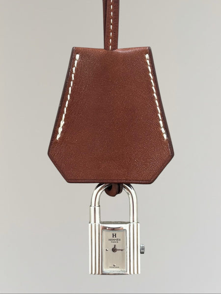 HERMÈS BY MARGIELA AW2002 STERLING SILVER KELLY CLOCHETTE WATCH