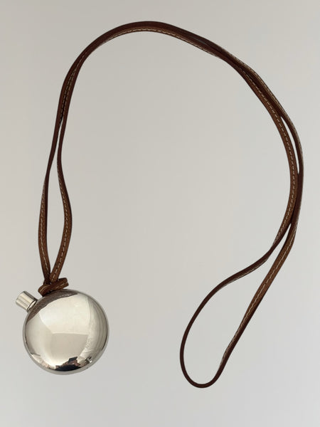 HERMÈS MARGIELA SILVER PERFUME BOTTLE NECKLACE