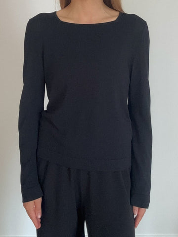 HERMÈS BY MARGIELA SQUARE NECK VISCOSE KNIT PULLOVER