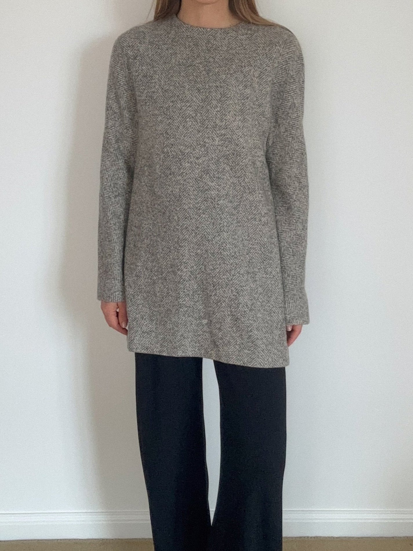 HERMÈS BY MARGIELA HERRINGBONE WEAVE CASHMERE PULLOVER