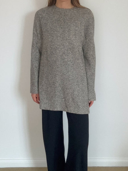 HERMÈS BY MARGIELA HERRINGBONE WEAVE CASHMERE PULLOVER