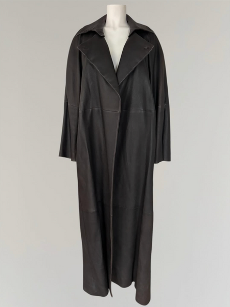 HERMÈS BY MARGIELA AW1999 LONG LEATHER COAT