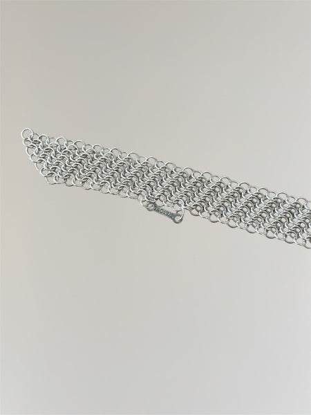 TIFFANY&CO BY ELSA PERETTI SILVER CHAINMAIL NECKLACE