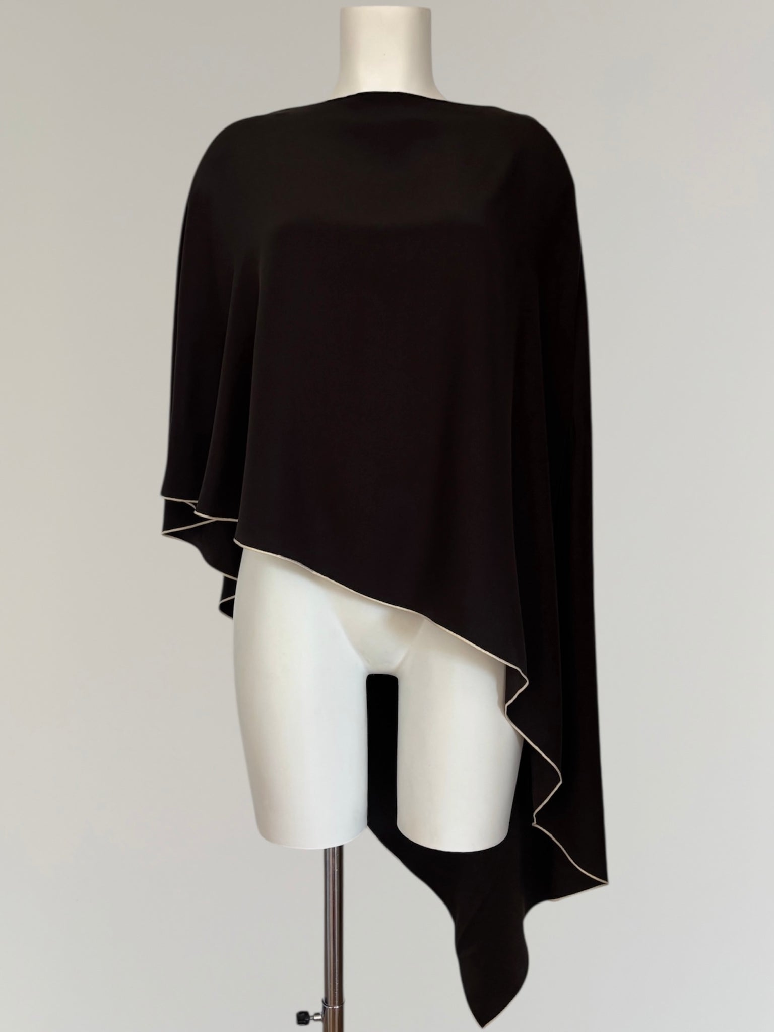 HERMÈS BY MARGIELA SS2004 ASYMMETRIC LOSANGE SILK TOP