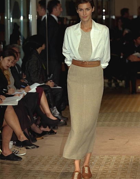 HERMÈS BY MARGIELA SS1999 LINEN MAXI SKIRT