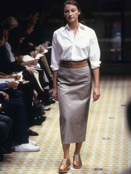 HERMÈS BY MARGIELA SS1999 COTTON LONG SKIRT