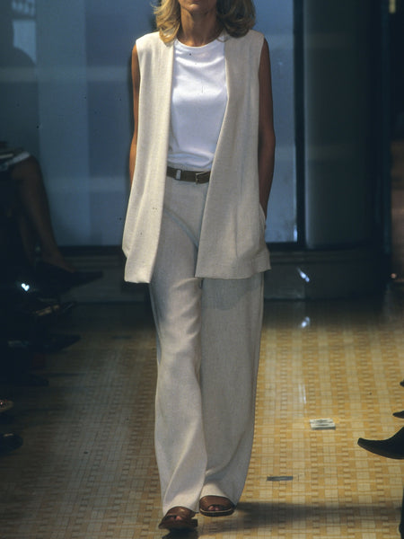 SS2001 HERMÈS BY MARGIELA WIDE LEG LINEN PANT