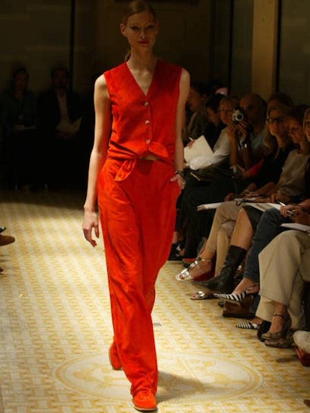 HERMÈS BY MARGIELA SS2004 COTTON KNIT TIE-FRONT TOP