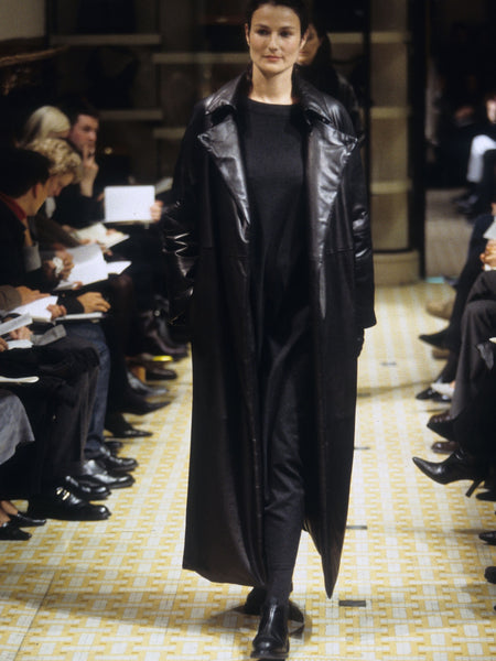 HERMÈS BY MARGIELA AW1999 LONG LEATHER COAT