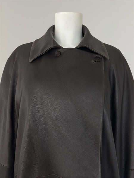 HERMÈS BY MARGIELA AW1999 LONG LEATHER COAT
