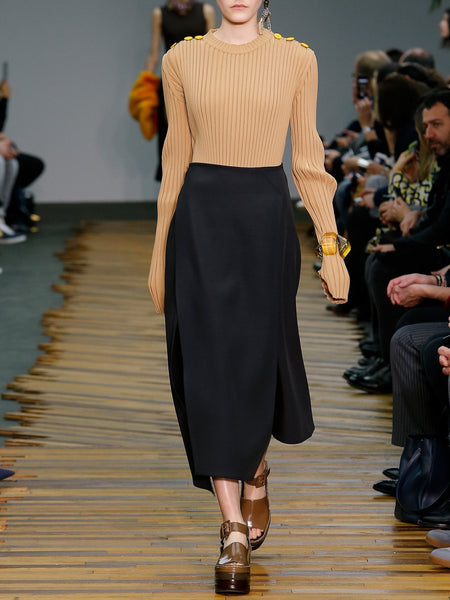 CÉLINE BY PHOEBE PHILO AW2014 DOUBLE FACE CASHMERE SKIRT