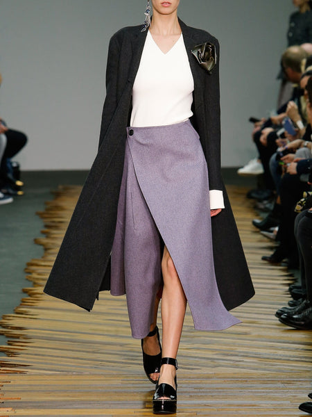 CÉLINE BY PHOEBE PHILO AW2014 DOUBLE FACE CASHMERE SKIRT