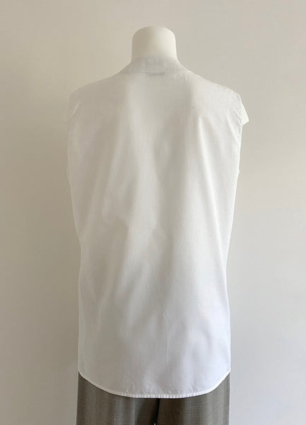 HERMÈS BY MARGIELA SS1999 SLEEVELESS BUTTON-DOWN TOP