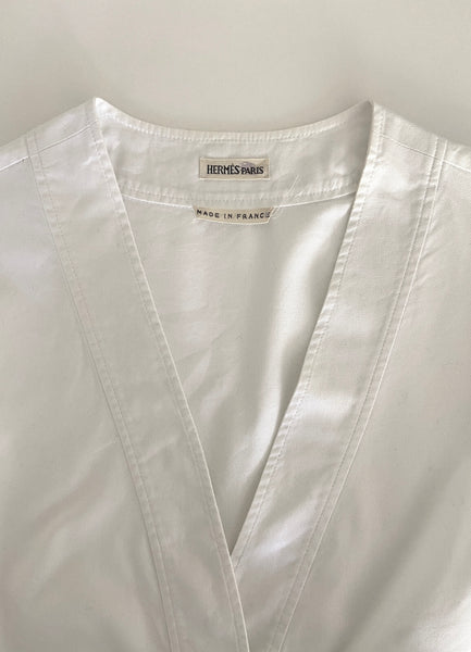 HERMÈS BY MARGIELA SS1999 SLEEVELESS BUTTON-DOWN TOP